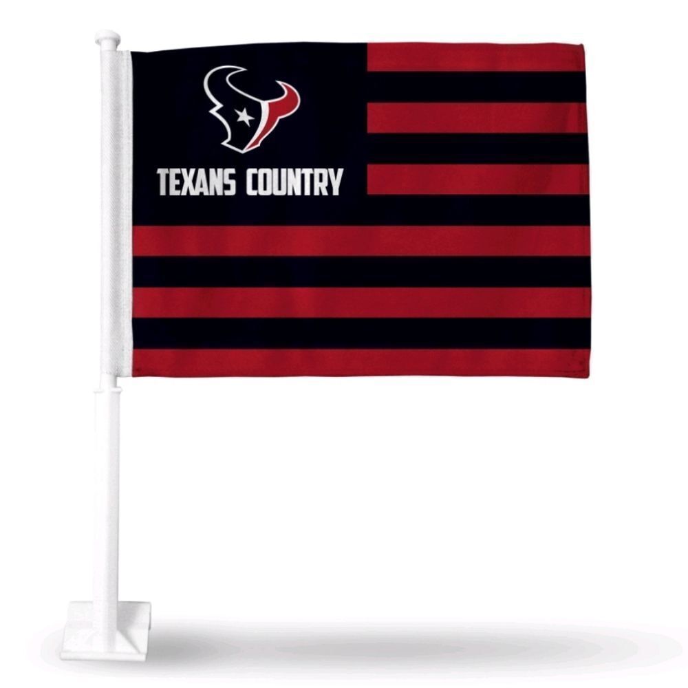 NEW Houston Texans Country Double Sided Car Flag Window Clip NFL football NWT